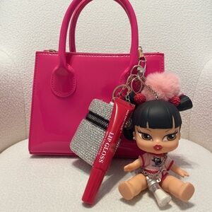 Pink bag and Keychain baby bratz